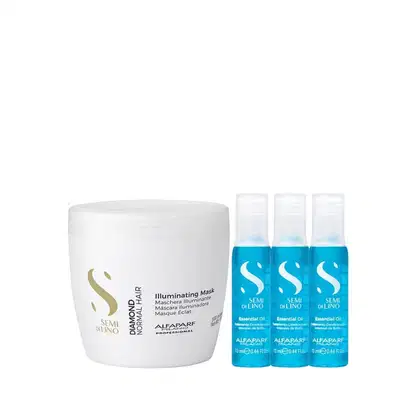 Imagem do produto Kit Alfaparf Semi Di Lino Diamond - Máscara 500ml + 3x Ampola 13ml