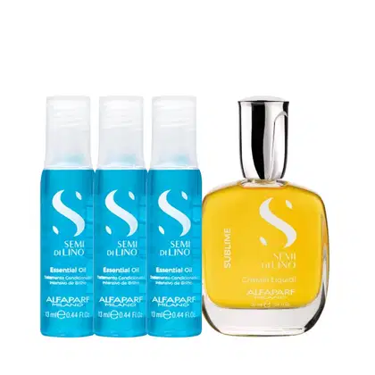 Imagem do produto Kit Alfaparf Semi Di Lino Diamond - Cristalli 50ml + 3x Ampola 13ml