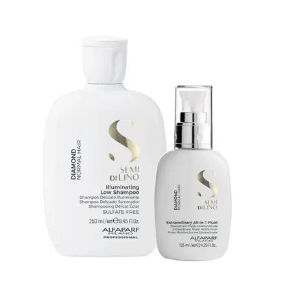 Imagem do produto Kit Alfaparf Semi Di Lino Diamond - Shampoo 250ml + Fluído 125ml