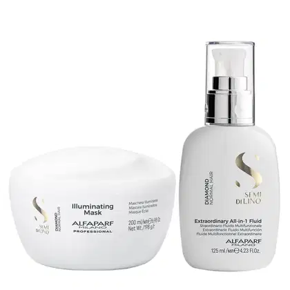 Imagem do produto Kit Alfaparf Semi Di Lino Diamond - Máscara 200ml + Fluído 125ml