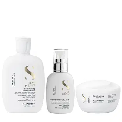 Imagem do produto Kit Alfaparf Semi Di Lino Diamond - Shampoo 250ml + Máscara 200ml + Fluído 125ml