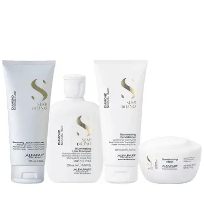 Imagem do produto Kit Alfaparf Semi Di Lino Diamond - Shampoo 250ml + Condicionador 200ml + Máscara 200ml + Leave in 200ml