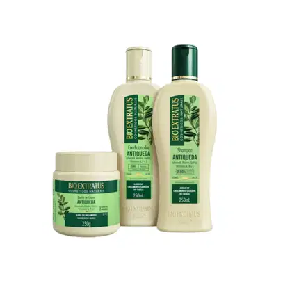 Imagem do produto Kit Antiqueda Jaborandi Bio Extratus Shampoo 250ml + Condicionador 250ml + Banho de Creme 250g