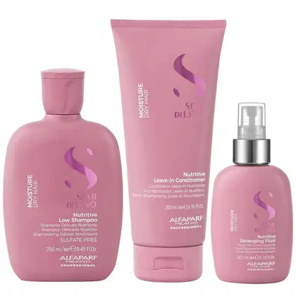 Imagem do produto Kit Alfaparf Semi Di Lino Moisture -  Shampoo 250ml + Leave in Condicionador 200ml + Fluído 125ml
