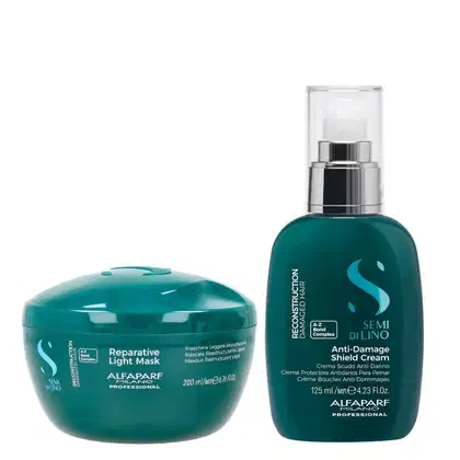 Imagem do produto Kit Alfaparf Semi Di Lino Reconstruction - Máscara Suave 200ml + Creme 125ml
