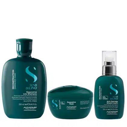 Imagem do produto Kit Alfaparf Semi Di Lino Reconstruction - Shampoo 250ml + Máscara 200ml + Creme 125ml