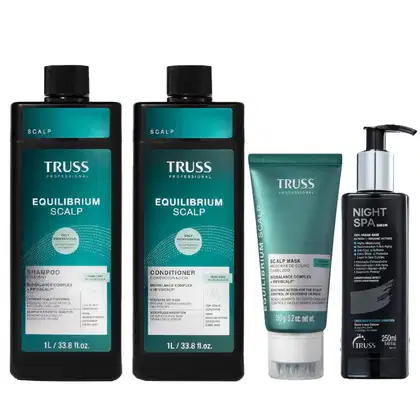 Imagem do produto Kit Truss Equilibrium Scalp - Shampoo 1L + Condicionador 1L + Máscara 150g + Night SPA 250ml