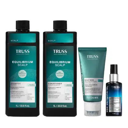 Imagem do produto Kit Truss Equilibrium Scalp -- Shampoo 1L + Condicionador 1L + Máscara 150g + Uso Obrigatório Óleo 60ml