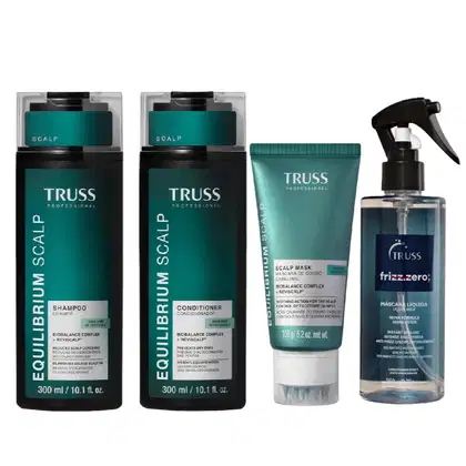 Imagem do produto Kit Truss Equilibrium Scalp - Shampoo 300ml + Condicionador 300ml + Máscara 150g + Frizz Zero Máscara Líquida 260ml