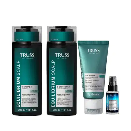 Imagem do produto Kit Truss Equilibrium Scalp - Shampoo 300ml + Condicionador 300ml + Máscara 150g + Uso Obrigatório Óleo 30ml