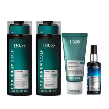 Imagem do produto Kit Truss Equilibrium Scalp - Shampoo 300ml + Condicionador 300ml + Máscara 150g + Uso Obrigatório Óleo 60ml