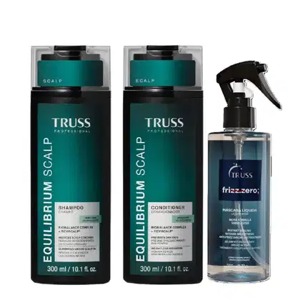 Imagem do produto Kit Truss Equilibrium Scalp - Shampoo 300ml + Condicionador 300ml + Frizz Zero Máscara Líquida 260ml