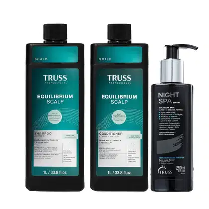 Imagem do produto Kit Truss Equilibrium Scalp - Shampoo 1L + Condicionador 1L + Night SPA 250ml