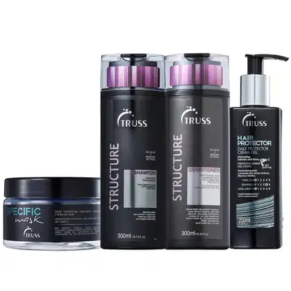 Imagem do produto Kit Truss Structure - Shampoo 300ml + Condicionador 300ml + Hair Protector 250ml + Máscara Specific 180g