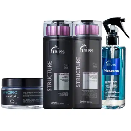 Imagem do produto Kit Truss Structure - Shampoo 300ml + Condicionador 300ml + Frizz Zero 260ml + Máscara Specific 180g