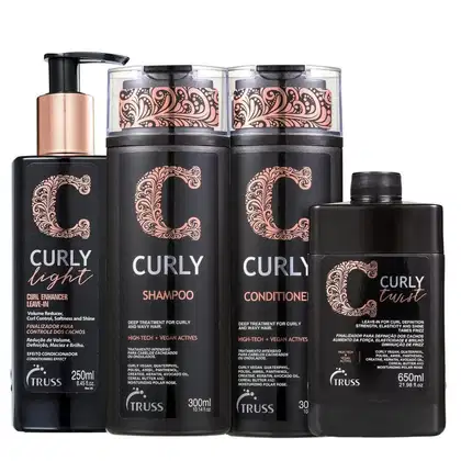 Imagem do produto Kit Truss Curly - Shampoo 300ml + Condicionador 300ml + Leave-In Twist 650ml + Leave-In Light 250ml