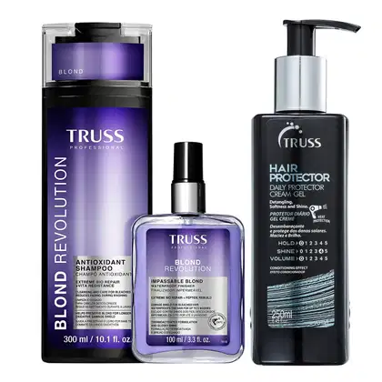 Imagem do produto Kit Truss Blond Revolution - Shampoo 300ml + Finalizador 100ml + Hair Protector 250ml