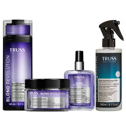 Imagem do produto Kit Truss Blond Revolution - Shampoo 300ml + Máscara 180g + Finalizador 100ml + Uso Obrigatório Spray 260ml