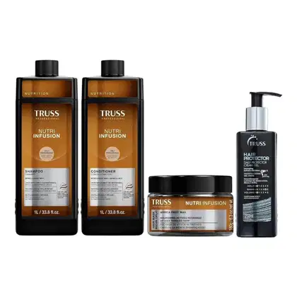 Imagem do produto Kit Truss Nutri Infusion - Shampoo 1L + Condicionador 1L + Máscara 180g + Hair Protector 250ml