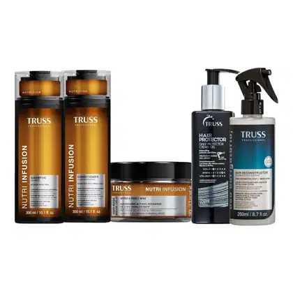Imagem do produto Kit Truss Nutri Infusion - Shampoo 300ml + Condicionador 300ml + Máscara 180g + Hair Protector 250ml + Uso Spray 260ml