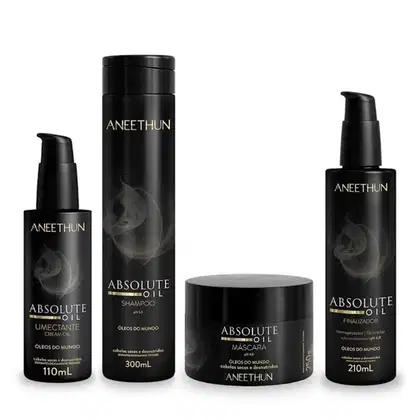 Imagem do produto Kit Aneethun Absolute Oil - Shampoo 300ml + Máscara 250g + Finalizador 210ml + Umectante 110ml