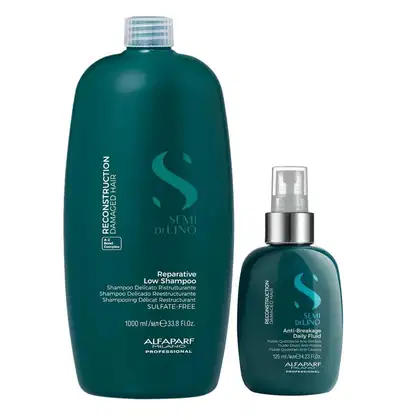 Imagem do produto Kit Alfaparf Semi Di Lino Reconstruction - Shampoo 1L + Fluído 125ml
