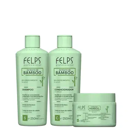 Imagem do produto Kit Felps Professional XMix Bio-Crescimento Extrato de Bamboo Home Care (3 Produtos)