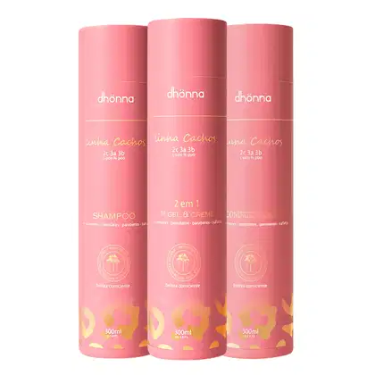 Imagem do produto Trio Cachos Gel Creme, Shampoo e Condicionador - Dhonna | Trio Ideal para Cachos Definidos e Hidratados