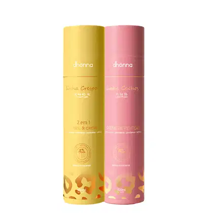 Imagem do produto Duo Mix Creme de Pentear Cachos e Gel Creme Crespos 300mL - Dhonna | Cachos Hidratados, Definidos e Sem Frizz
