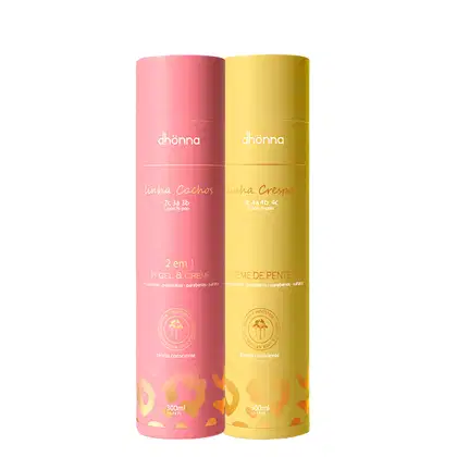 Imagem do produto Duo Mix Creme de Pentear Crespos e Gel Creme Cachos 300mL - Dhonna | O Combo Perfeito para Fios Definidos