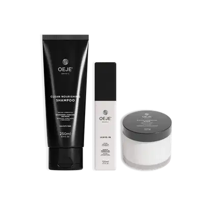 Imagem do produto Oeje Brazil Kit Essencial - Shampoo 250ml + Leave-in 120ml + Máscara 200g