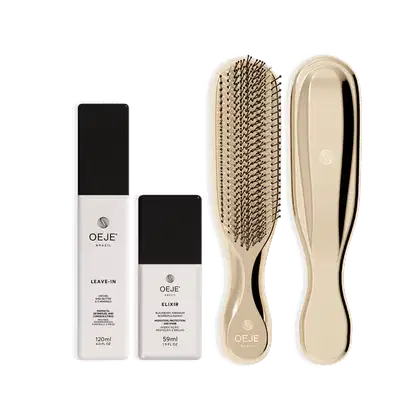 Imagem do produto Oeje Brazil Kit Finalização - Leave-in 120ml + Elixir 59ml + Escova Capilar