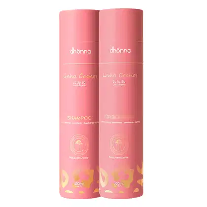 Imagem do produto Duo Shampoo e Condicionador Cachos 300mL - Dhonna | Hidratação e nutrição para cachos macios e soltos