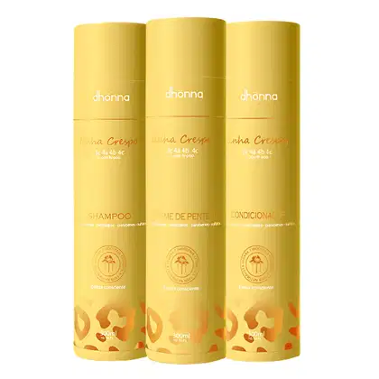 Imagem do produto Trio Crespos Shampoo, Condicionador e Creme De Pentear - Dhonna | Nutrição e Definição para Crespos