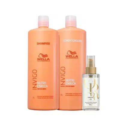 Imagem do produto Kit Wella Professionals Invigo Nutri-Enrich Triplo Salon Shine Light (3 Produtos)