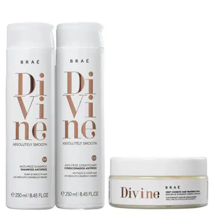 Imagem do produto Kit Braé Divine - Shampoo 250ml + Condicionador 250ml + Máscara 200g