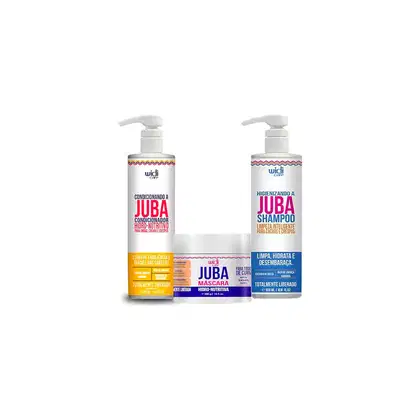 Imagem do produto Kit Juba Shampoo, Condicionador e Máscara 500ml - Widi Care
