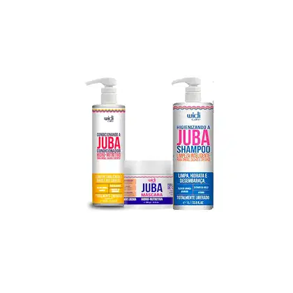 Imagem do produto Kit Juba Shampoo 1L, Condicionador 500ml e Máscara 500ml - Widi Care