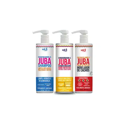 Imagem do produto Kit Widi Care Juba Shampoo 500ml + Condicionador 500ml + Modelador de Cachos 500ml