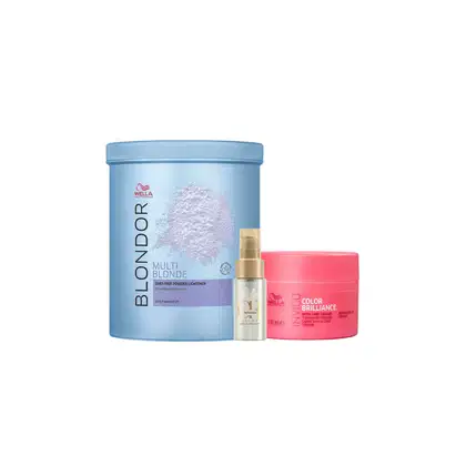 Imagem do produto Kit Wella Professionals Invigo Color Brilliance Blondor Oil Reflections Light (3 Produtos)