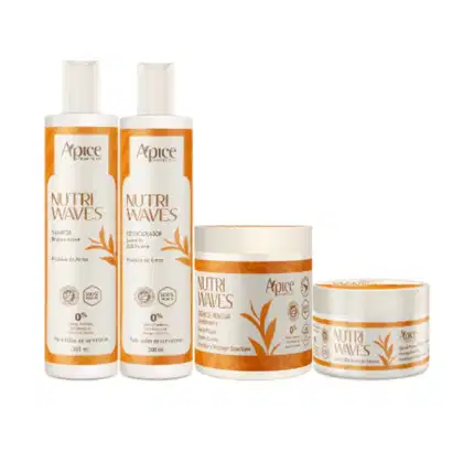 Imagem do produto Apice Kit Nutri Waves Shampoo, Condicionador, Máscara e Creme de Pentear
