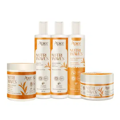 Imagem do produto Apice Kit Nutri Waves Shampoo, Condicionador, Gelatina, Máscara e Creme de Pentear (5 ITENS)