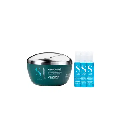 Imagem do produto Kit Alfaparf Máscara Semi Di Lino 200ml e 3 Ampolas 13ml
