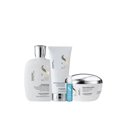 Imagem do produto Kit Diamond Shampoo, Condicionador, Máscara e Ampola - Alfaparf