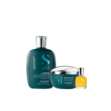 Imagem do produto Kit Reconstruction Shamp, Másc e Cristalli Liquid 50 ml - Alfaparf