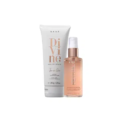Imagem do produto Braé divine leave in ten in one 200g + óleo gorgeous 60ml