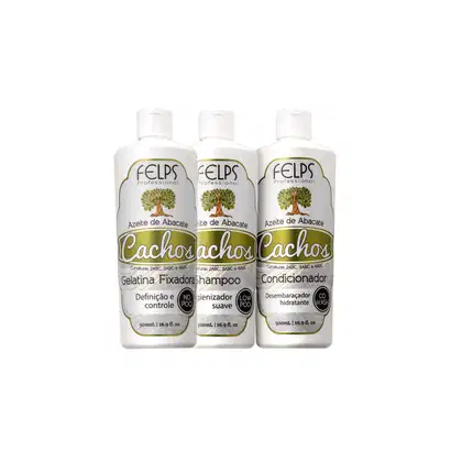 Imagem do produto Felps-Kit Shampoo, Condicionador e Gelatina Fixadora