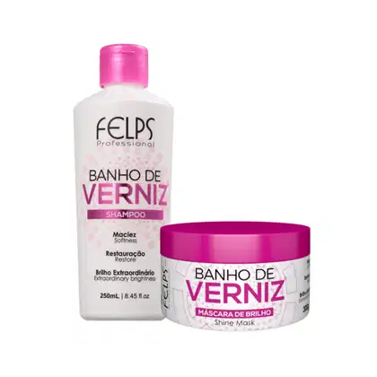 Imagem do produto Kit Shampoo e Máscara Banho de brilho - Felp