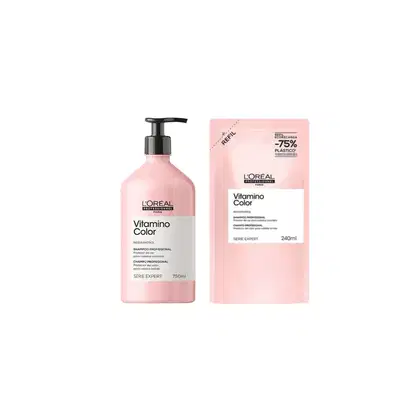Imagem do produto Kit Shampoo Vitamino Color 750ml + Refil 240ml