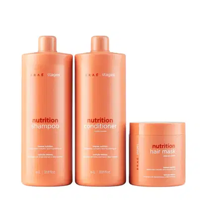 Imagem do produto Kit Braé Stages Nutrition - Shampoo 1L + Condicionador 1L + Máscara 500g